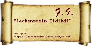 Fleckenstein Ildikó névjegykártya