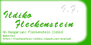 ildiko fleckenstein business card