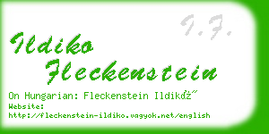 ildiko fleckenstein business card